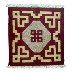 Vintage Navajo Germantown Saddle Blanket, Mid-20th Century