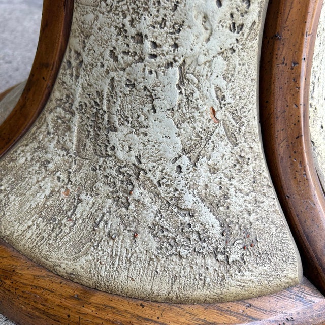 Heritage Heritage Plaster and Oak Side Table For Sale - Image 4 of 12