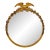 Early 20th Century American Round Gilt Wood Mirror, Federal Eagle Crest & Carved Wreath, 29.5"h For Sale