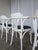 Vintage White Bentwood Dining Chairs with Blue Fabric Seats, 1970s, Set of 4 For Sale - Image 10 of 18