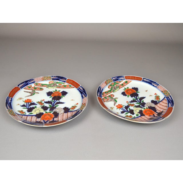 Antique Japanese Imari Plates, Set of 2 For Sale - Image 4 of 14
