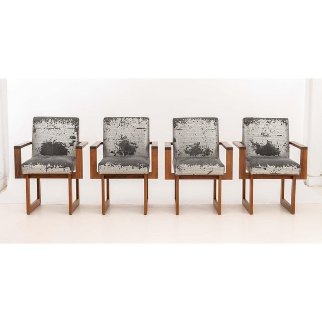 Mid-Century Modern Vladimir Kagan "Cubist" Rosewood Dining Chairs, 8 For Sale - Image 3 of 11