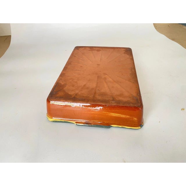 Ceramic Earthenware Oven Dish with Flower Decoration, 1960s For Sale - Image 7 of 9