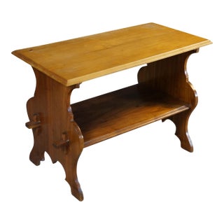 Vintage Early American Style Mahogany Library Console Book Stand Side End Table For Sale
