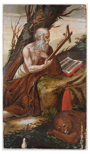 Venetian School Artist, Saint Jerome, 1620, Oil on Panel