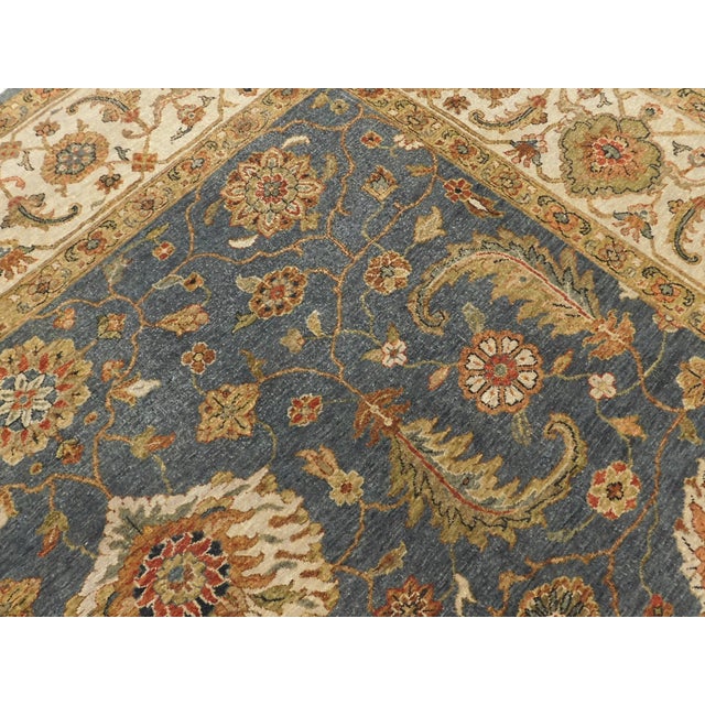 Vintage Hand-Knotted Handspun Wool Rug With Vegetable Dye by Nasser.8'x 9'5" For Sale - Image 12 of 18