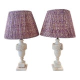 Antique Marble Lamps - a Pair For Sale