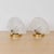 1930s 1930s Pair of French Art Deco Glass Demi Lune Table Lamps For Sale - Image 5 of 13