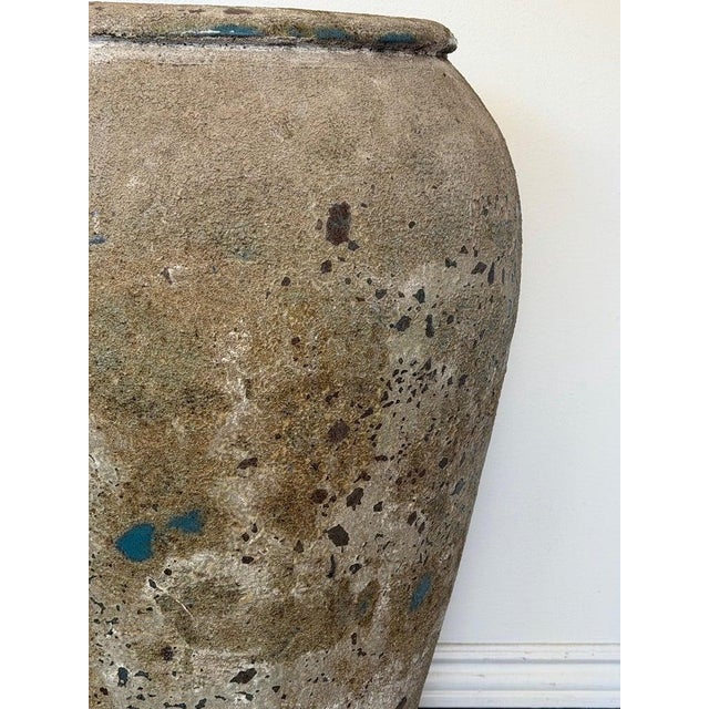 Pair of Monumental Antique Water Jars - Large With Original Turquoise Glaze For Sale - Image 13 of 15