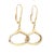14k Gold Wide Open Oval Drop Diamond Wire Clip Earring - Made in Italy, Pair For Sale - Image 9 of 10