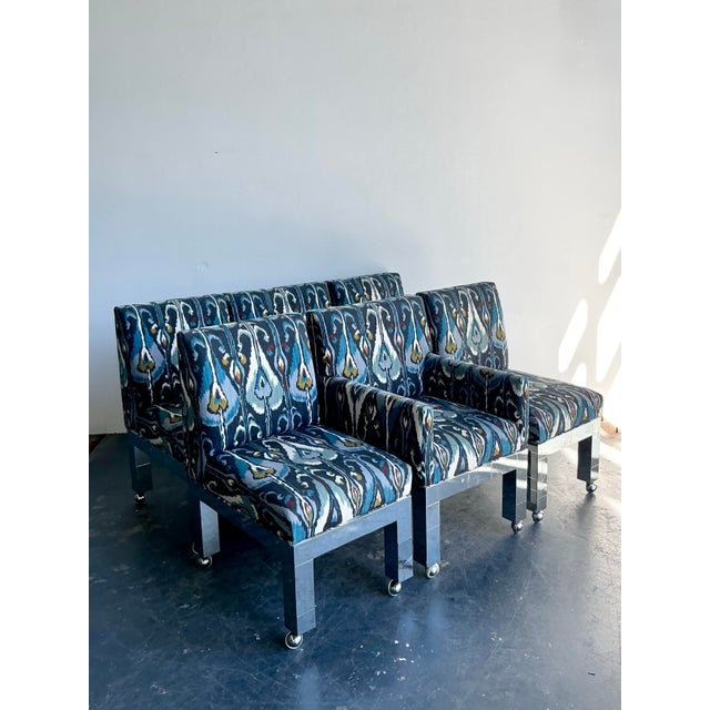 Vintage Boho Paul Evans Cityscape Chrome Dining Chairs - Set of 6 For Sale - Image 10 of 12