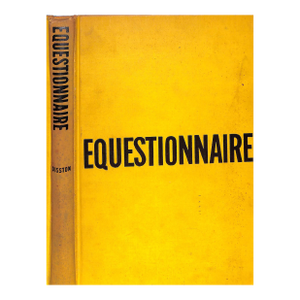 "Equestionnaire: 1000 Questions and Answers for Horsemen" 1947 Disston, Harry