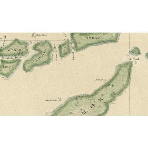 Antique Map of Flores, Timor and the Sunda Islands, France, 1790s For Sale - Image 9 of 12