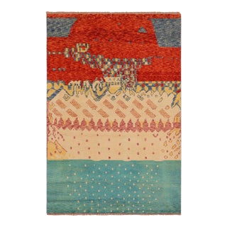 Boho Chic Balochi Rust/Blue Wool Rug - 4'9''x8'0'' For Sale