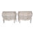 Superb Pair Cottage Chic Paint Decorated Soft White Swedish Gustavian Commodes For Sale