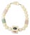 Vintage 1960's Jade, Coral, Pink Quartz, Amethyst, Malachite, Jade, and Hematite Collar Necklace. For Sale