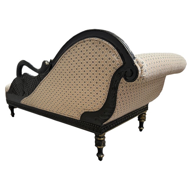 Early 20th Century French Empire Style Swan-Back Recamier (Fainting Couch) For Sale - Image 4 of 5