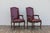 English Pair of Vintage English Regency Style Leather Armchairs | Carved Wood Frame, Nailhead Trim For Sale - Image 3 of 18
