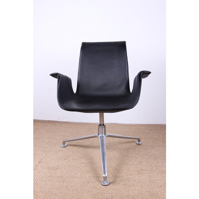Danish Model FK 6725 Armchair in Black Leather and Chromed Steel by Preben Fabricius and Jørgen Kastholm for Walter Knoll, 2000s For Sale - Image 16 of 16