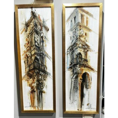 Abraham Pinto, Windows of Trujillo, Oil on Wood, Framed, Set of 2 For Sale - Image 4 of 12