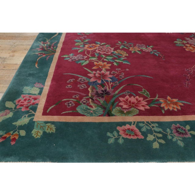 Antique Chinese Art Deco Rug, 08'10 X 11'06 For Sale - Image 14 of 14