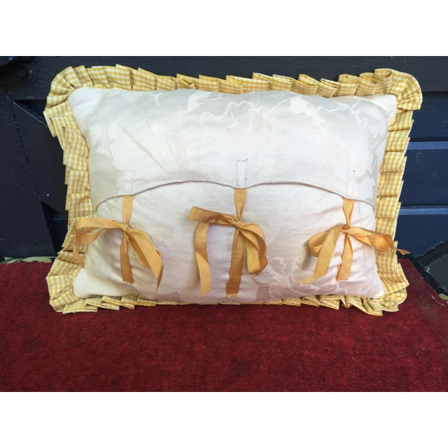 French Country Antique Toile Pillow For Sale - Image 3 of 6