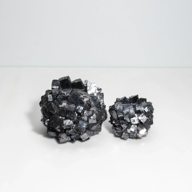 Glass Votive Holder in Galena Large For Sale - Image 7 of 9