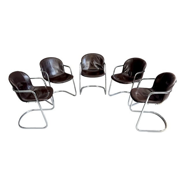 Chairs by Gastone Rinaldi, 1970s, Set of 5 For Sale