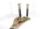 Mid-Century Modern Mid Century Vintage Brass and Black Candle Holders Set of 2 For Sale - Image 3 of 6