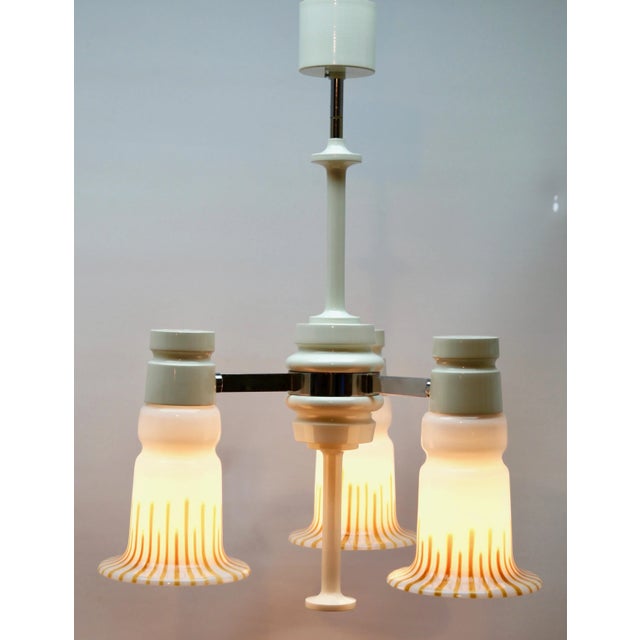 Chandelier with Three Arms in Murano Glass, 1960s For Sale - Image 4 of 9