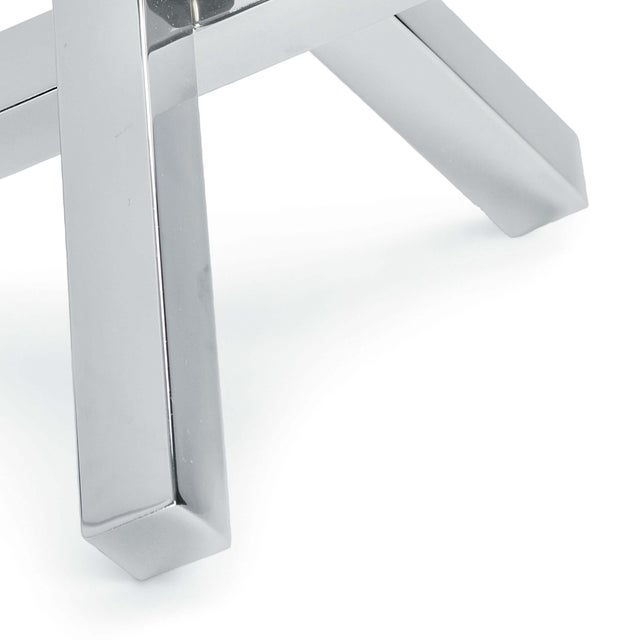 Regina Andrew Intersecting Sculpture in Polished Nickel For Sale - Image 4 of 5