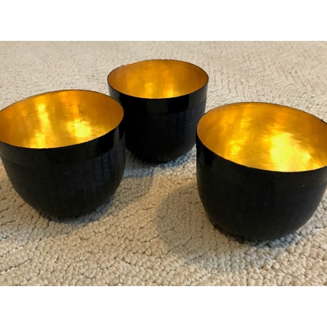 Tribal Gold Leaf Horsehair Cup For Sale - Image 3 of 5