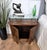 Mid-Century Italian Art Deco Style Walnut Bedside Tables with Glass Tops, 1950s, Set of 2 For Sale - Image 4 of 10