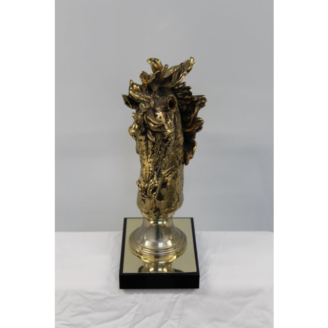 Black Horse Statue, 1950s, Bronze with Resin Base For Sale - Image 8 of 18
