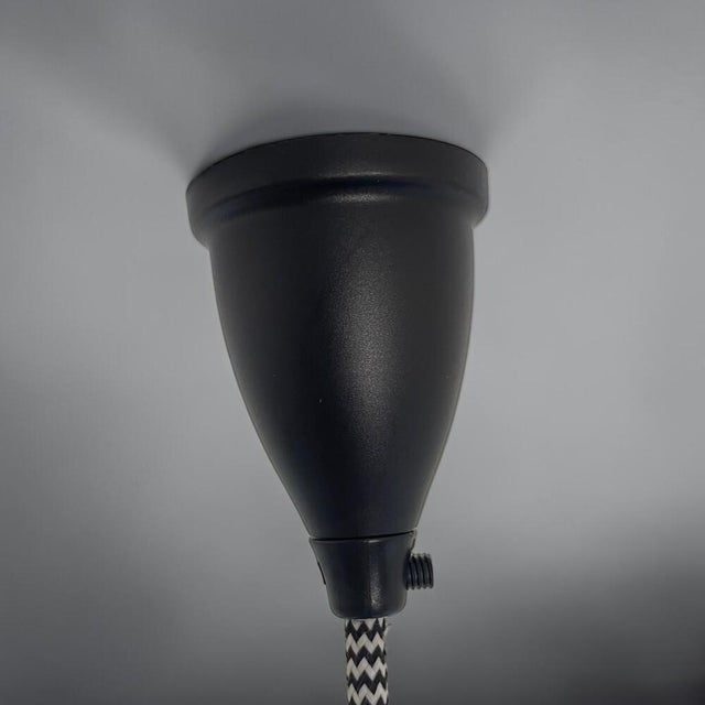 Vintage Industrial Style Black Painted Aluminium Pendant Lamp, 1970s For Sale - Image 6 of 10
