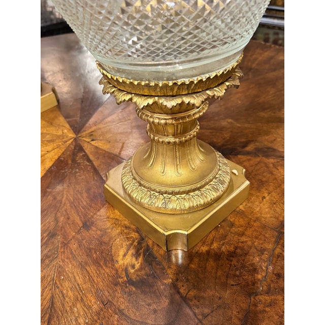 19th Century Pair of 19th C. Signed Baccarat Palace Urns For Sale - Image 5 of 6