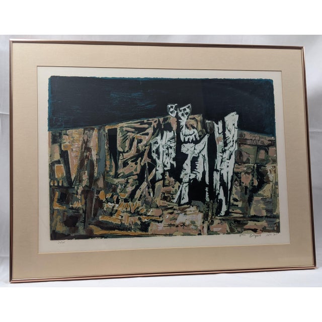 1980s Signed Limited Edition Yosl Bergner Lithograph, 20/135, Framed With Embossed Publisher's Blindstamp For Sale In New York - Image 6 of 18