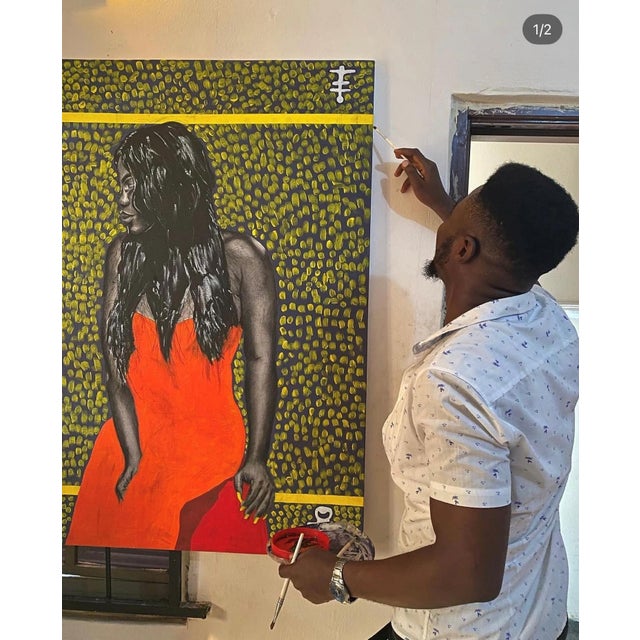 Guardians of the Sanctuary explores identity, protection, and inner strength through mixed media on canvas. The piece...