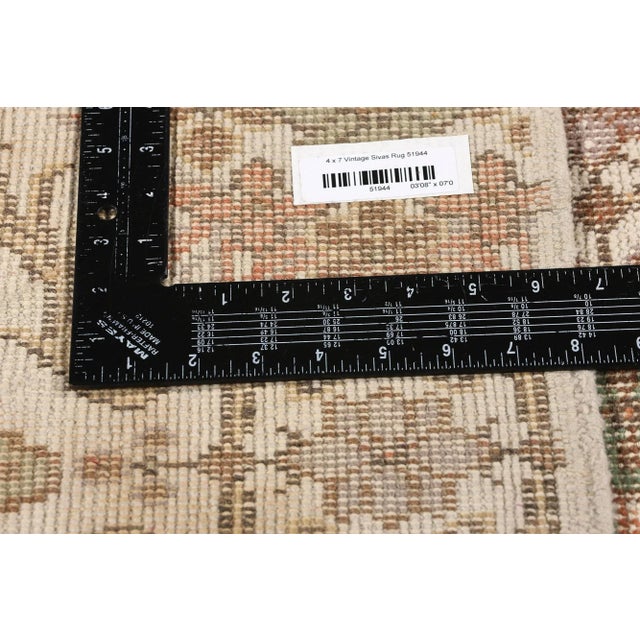 Vintage Turkish Sivas Rug - 03'08x 07'01 For Sale In Dallas - Image 6 of 9