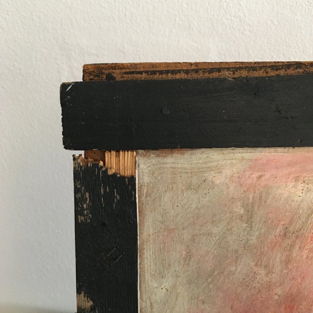 1990s Purvis Young 1990's Abstract Figural Painting on Board and Handmade Frame For Sale - Image 5 of 12