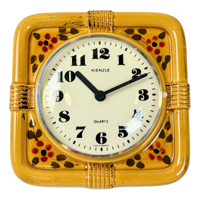 Vintage Ceramic Kitchen Wall Clock from Kienzle, 1960s For Sale