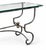 Mid 20th Century Mid-Century French Neo-Classical Style Wrought Iron Glass Top Console Table Credenza For Sale - Image 5 of 6