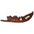 Hand-Carved Sampan Incense Burner in Teak For Sale