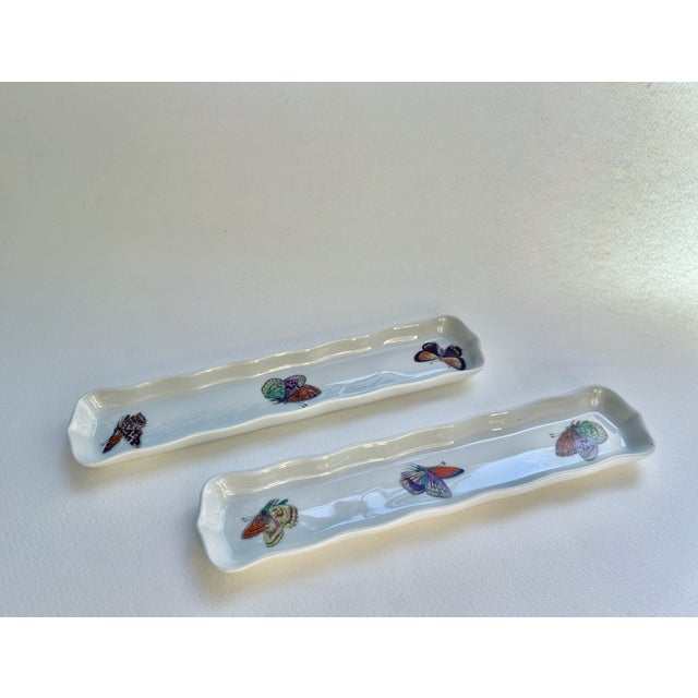 Pair of Limoges Chinoiserie White Porcelain Trays by Andre Prevot For Sale - Image 9 of 18