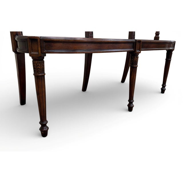 Theodore Alexander Regency Cane Seat Carved Wood Settee For Sale - Image 15 of 18