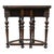 English Jacobean Walnut & Burl Petit Point Top Game Table With Tapestry C1810 For Sale - Image 13 of 16