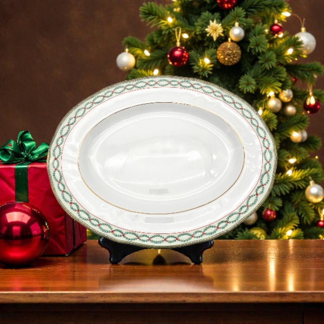 Introduced by Wedgwood as part of its refined bone china collections, the Royal Garland pattern features a stylized laurel...