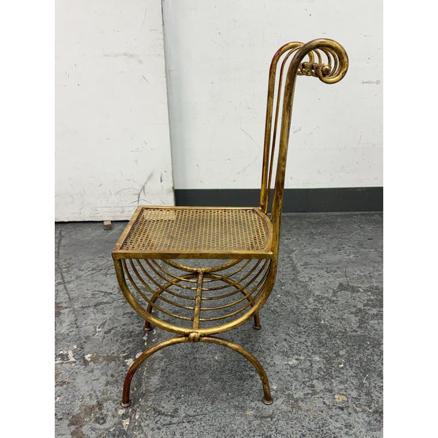 1960s S. Salvadori Attributed Italian Gilt Metal Chair, Circa 1960's For Sale - Image 5 of 12