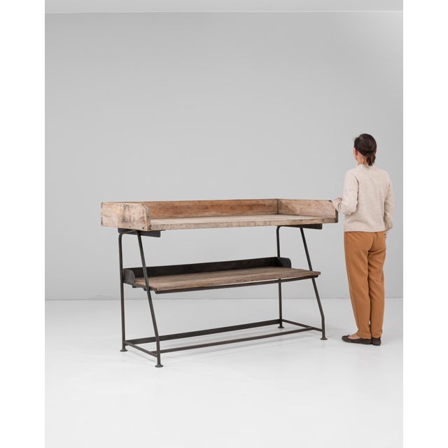 20th Century French Iron Bakery Table with Wooden Top For Sale - Image 4 of 18