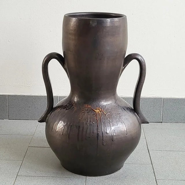 Large Vintage Vase in Ceramic, 1960s For Sale - Image 9 of 10